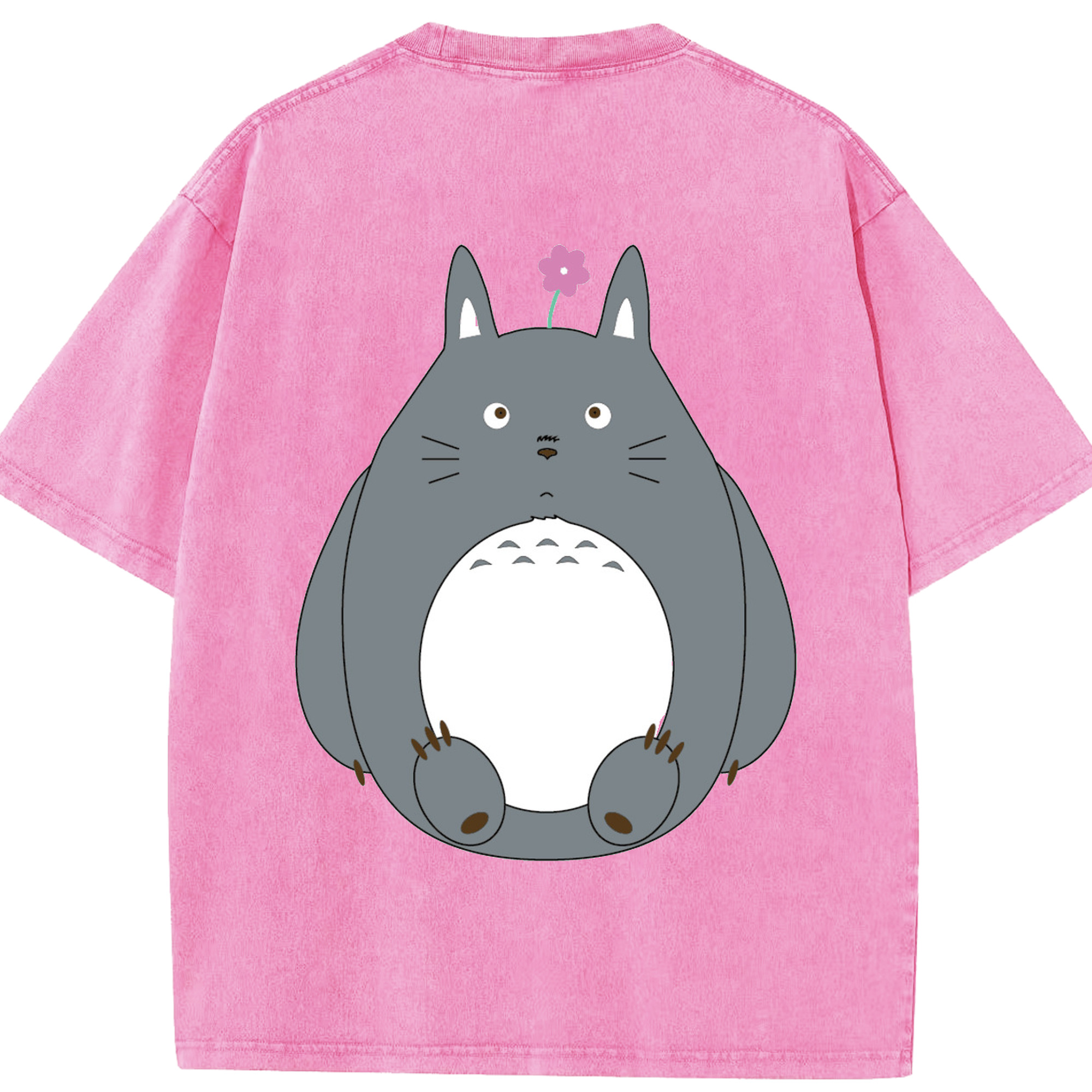 （画像用） となりのトトロ 草壁メイ 草壁サツキ My Neighbor Totoro Satsuki Kusakabe Mei Kusakabe 綿100% ヴィンテージ風 半袖Tシャツ（背面プリント）